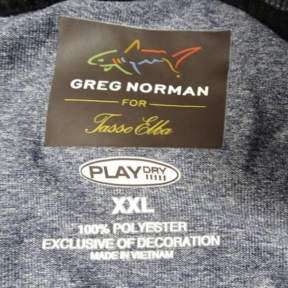 Greg Norman PlayDry Golf Gray-Blue Polo Shirt XXL - Picture 4 of 5